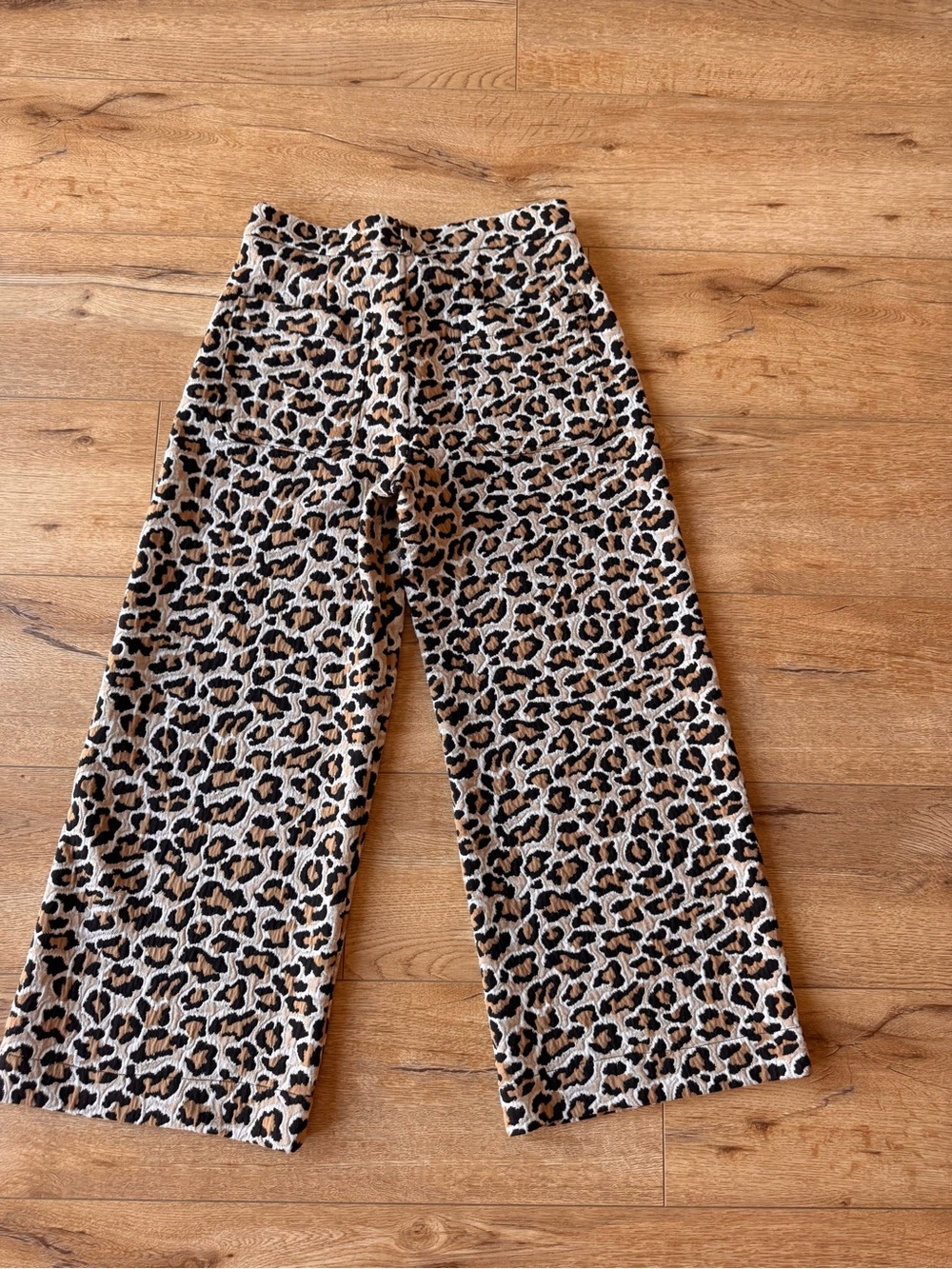 Anthropologie Maeve Leopard Print Wide Leg Pants - Picture 6 of 7